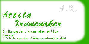 attila krumenaker business card